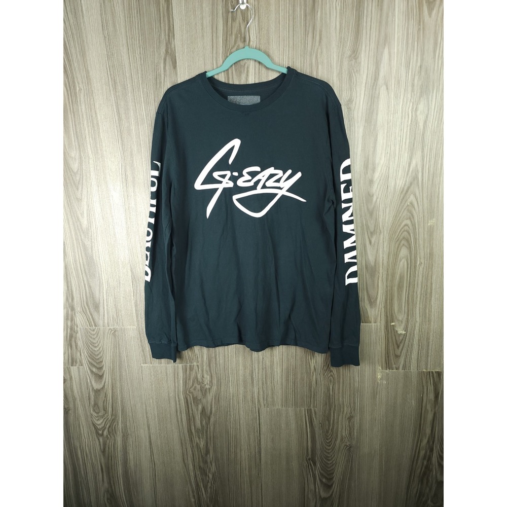 G-Eazy The Beautiful‎ & Damned Tour Long Sleeve Shirt Mens Large Black Graphic T